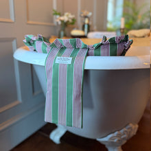 The Original Free Standing Bath Pillow by Abahna® Heritage Stripe (Pink)