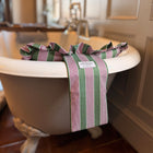 The Original Free Standing Bath Pillow by Abahna® Heritage Stripe (Pink)