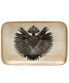 Enamelled decorative sacred heart Tray