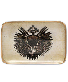 Enamelled decorative sacred heart Tray