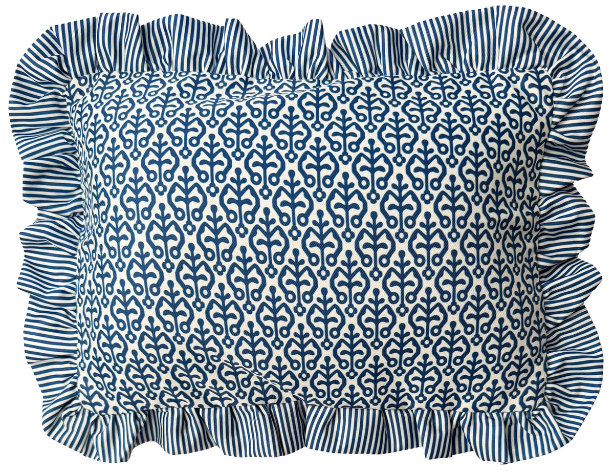 The Original Bath Pillow by Abahna® Jaipur Jaal (Blue) Unboxed