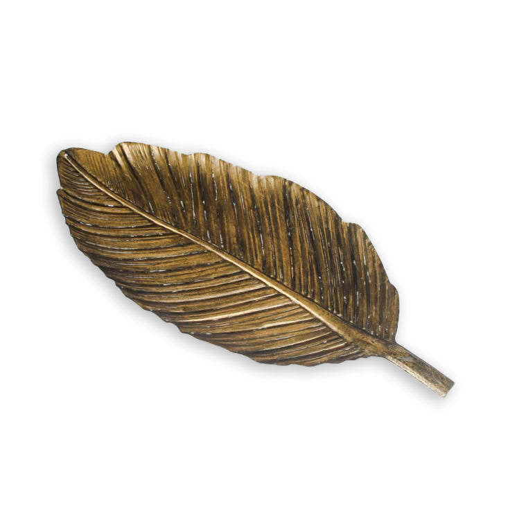 Antique Gold Palm Leaf Tray