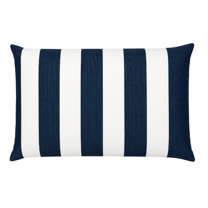 The Original Large Bath Pillow by Abahna® Monaco Stripe (Black)
