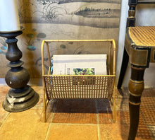 Bamboo Effect Metal Magazine Rack