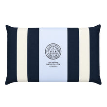 The Original Large Bath Pillow by Abahna® Monaco Stripe (Black)
