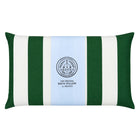 The Original Large Bath Pillow by Abahna® Monaco Stripe (Green)
