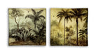 Set of 2 Vintage Palm Trinket Trays