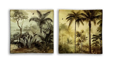 Set of 2 Vintage Palm Trinket Trays