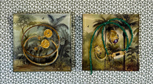 Set of 2 Vintage Palm Trinket Trays