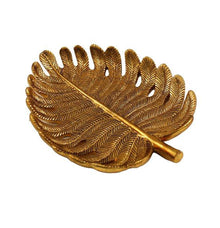 Antique Gold Palm Leaf Tray