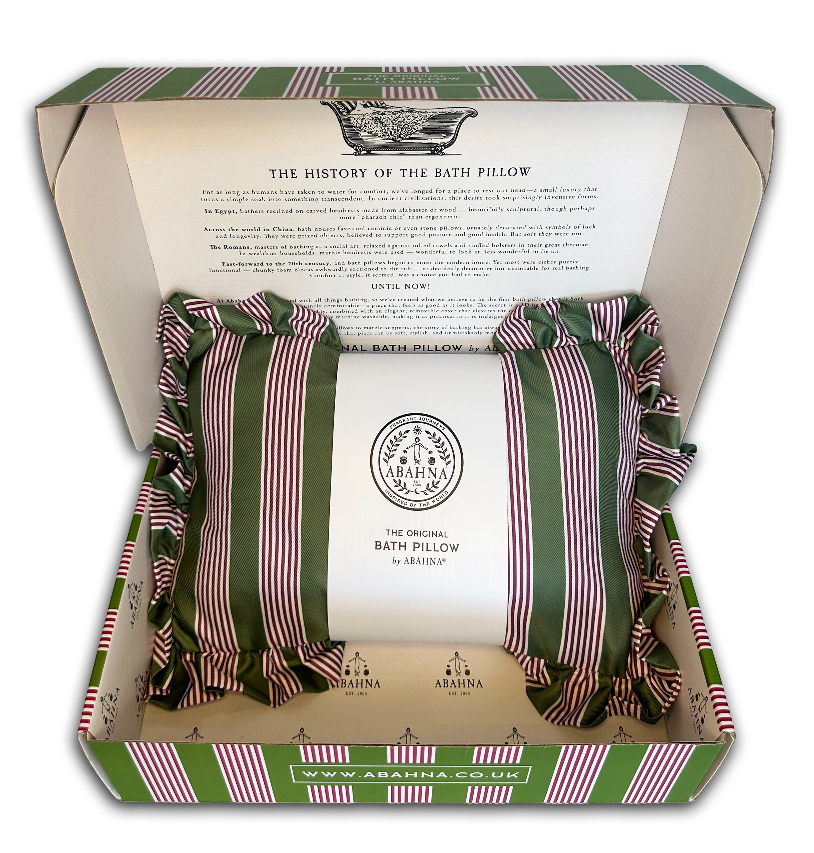 The Original Bath Pillow - pink & green (boxed)