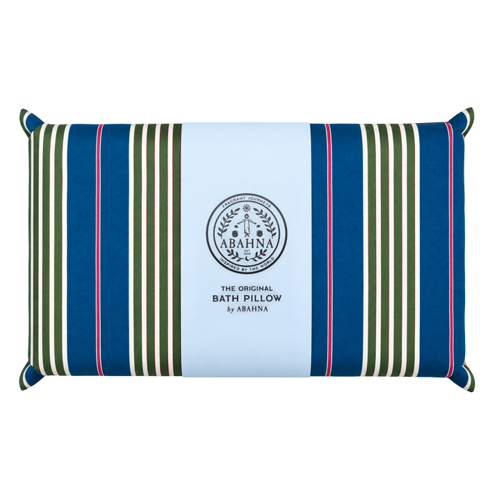 The Original Large Bath Pillow by Abahna® Portofino Stripe (Blue)