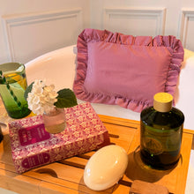 The Original Bath Pillow by Abahna® Riviera Stripe (Pink) Unboxed