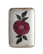 Enamelled decorative Peony Tray