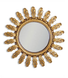 Antique Gold Ornate Round Mirror