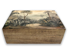 sepia jungle print box - large