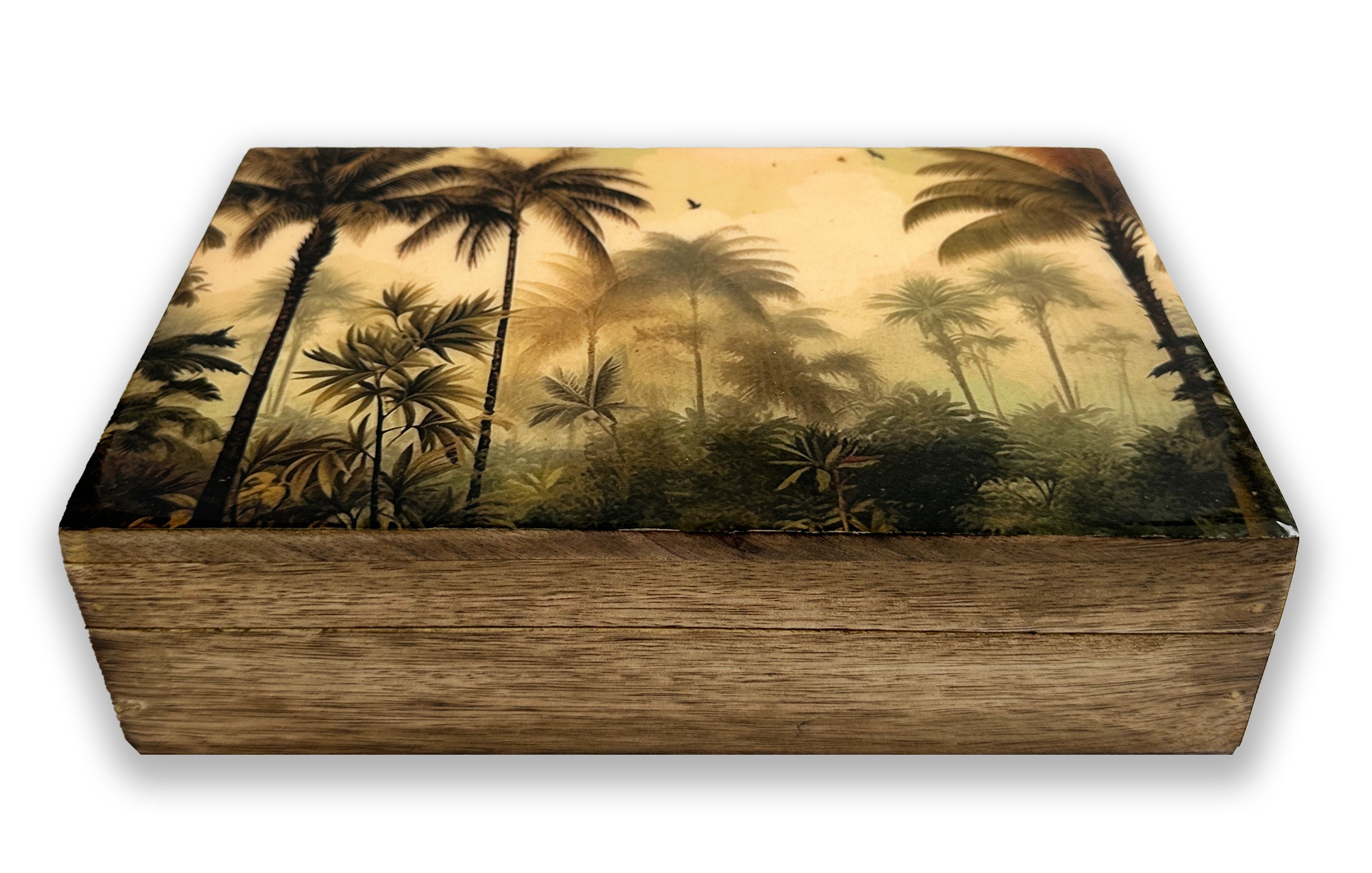 sepia jungle print box - small