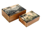 sepia jungle print box - small