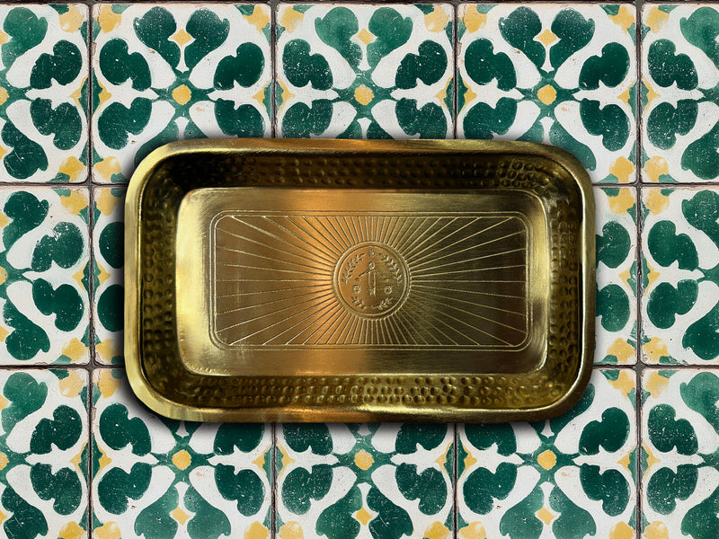 Engraved Brass Tray