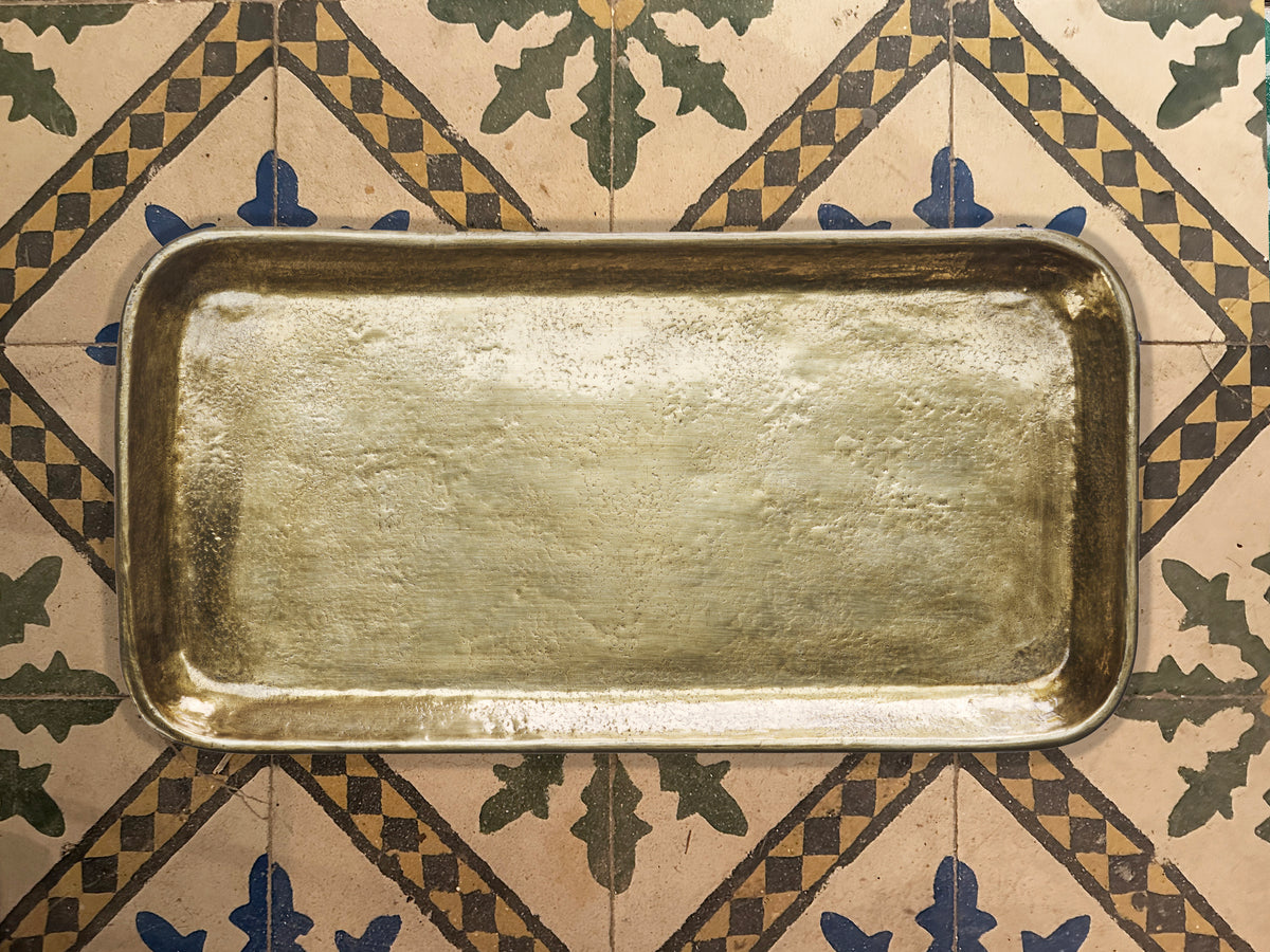 Hand hammered Brass Tray