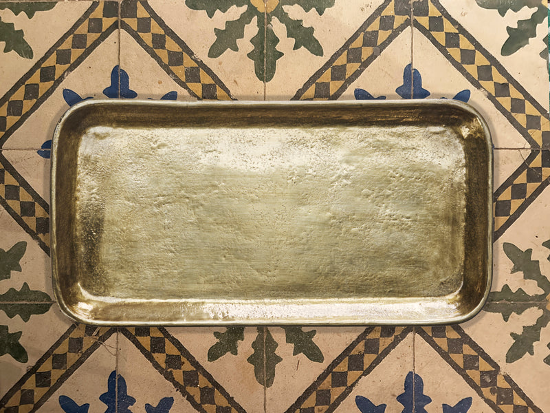 Hand hammered Brass Tray